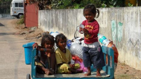 Kinder in Mahabalipuram
