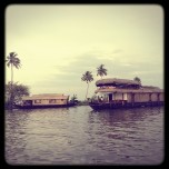 Hausboote in den Backwaters